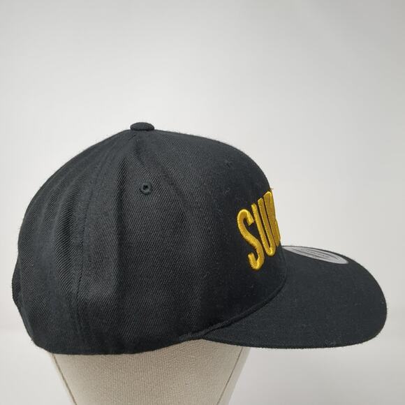 Survive Snapback Hat Black One Size Adjustable Embroidered Yupoong - Picture 5 of 9